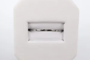 0.03cts-14k White Gold Black Rhodium Plated Band