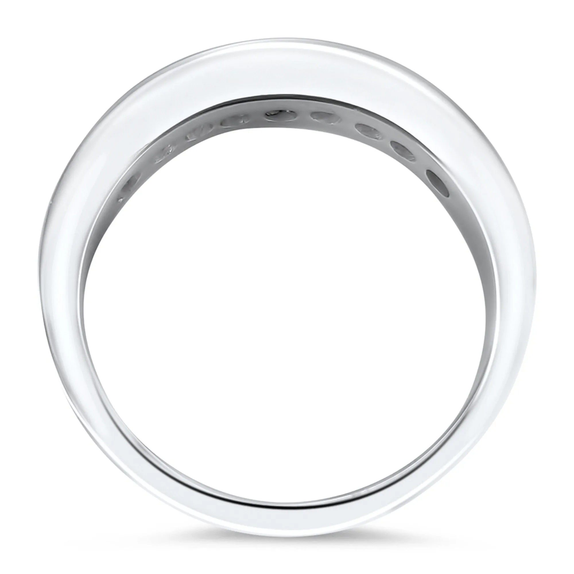 0.50 CTW Channel Set Diamond Wedding Band | 14k White, Yellow, or Rose Gold | Half Eternity