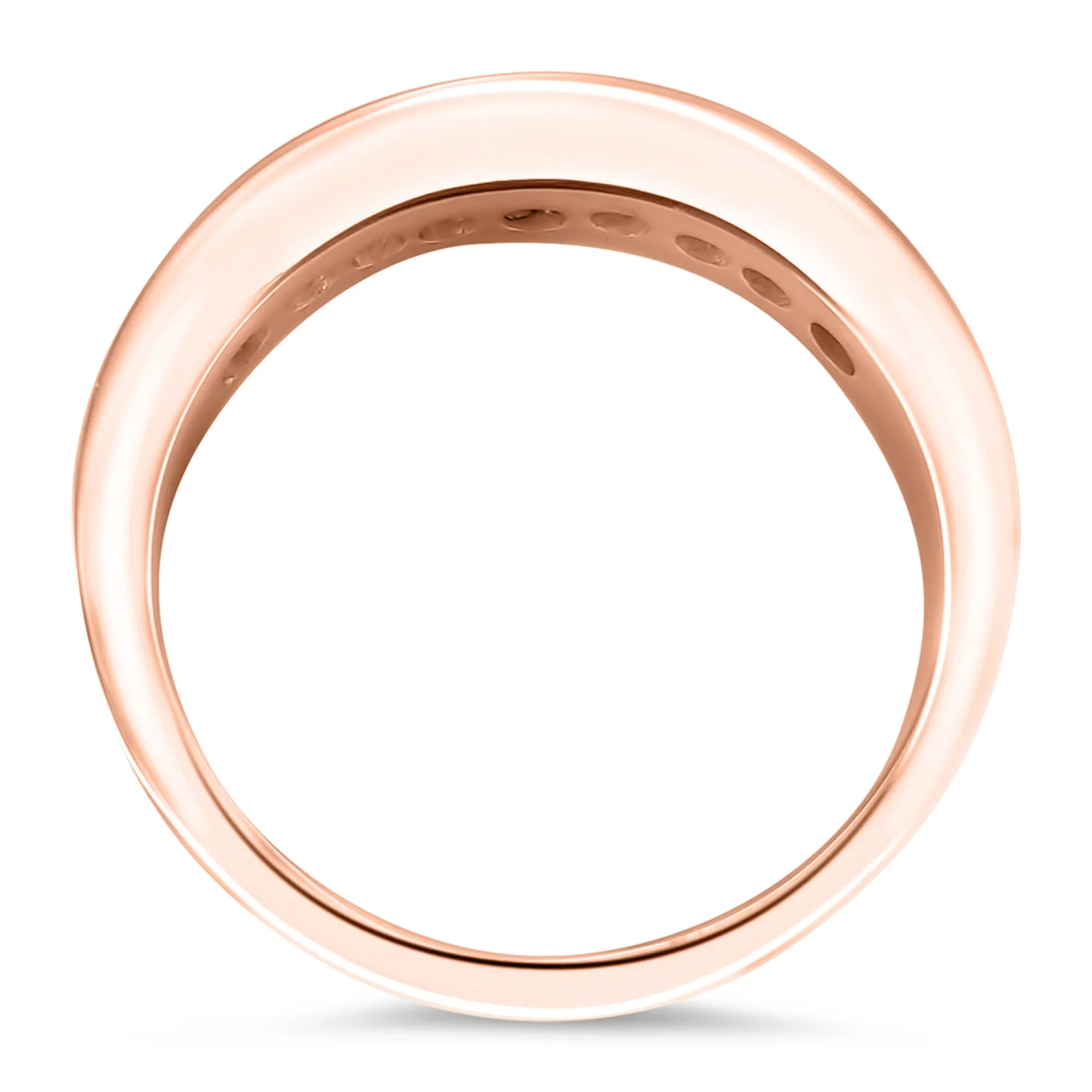 0.50 CTW Channel Set Diamond Wedding Band | 14k White, Yellow, or Rose Gold | Half Eternity