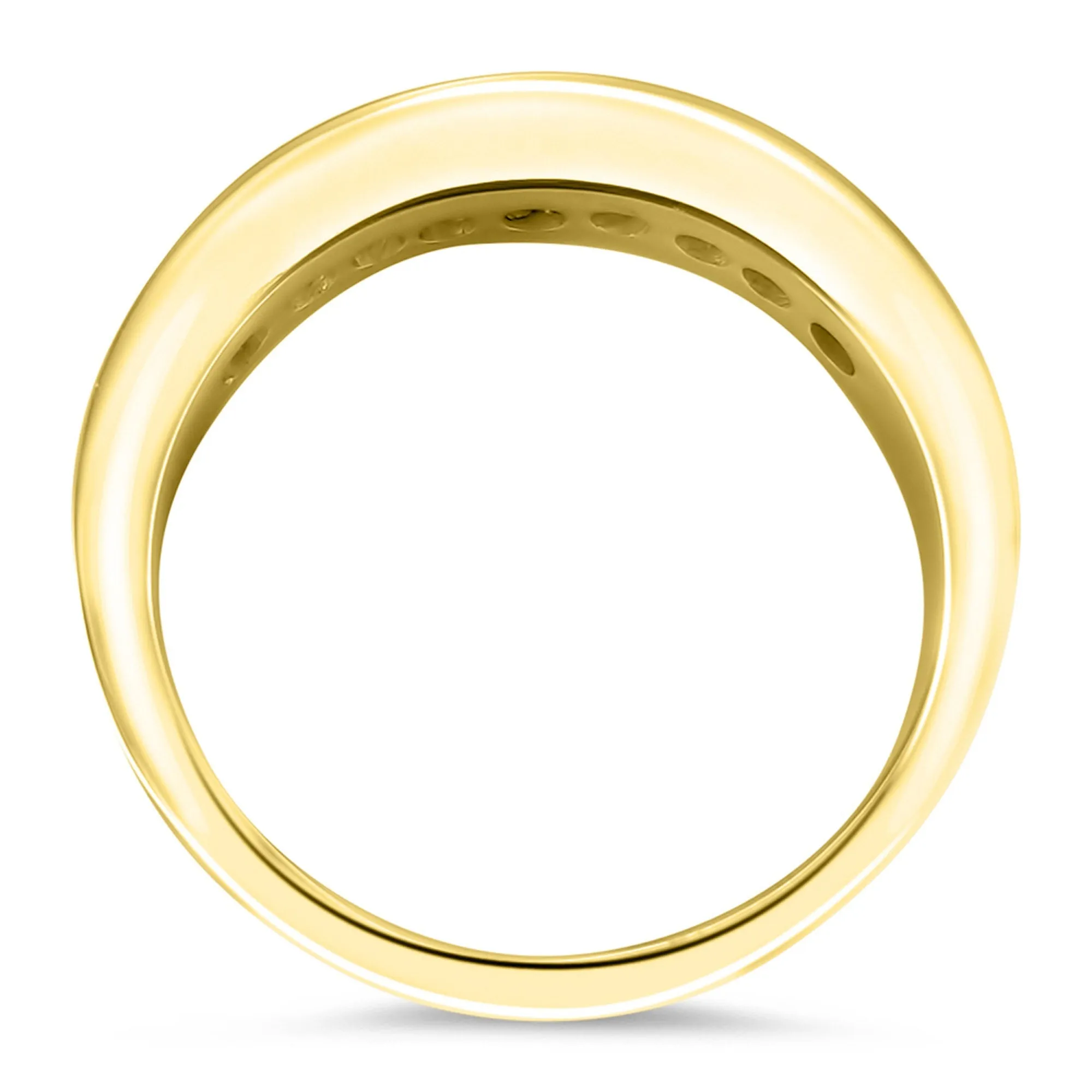 0.50 CTW Channel Set Diamond Wedding Band | 14k White, Yellow, or Rose Gold | Half Eternity