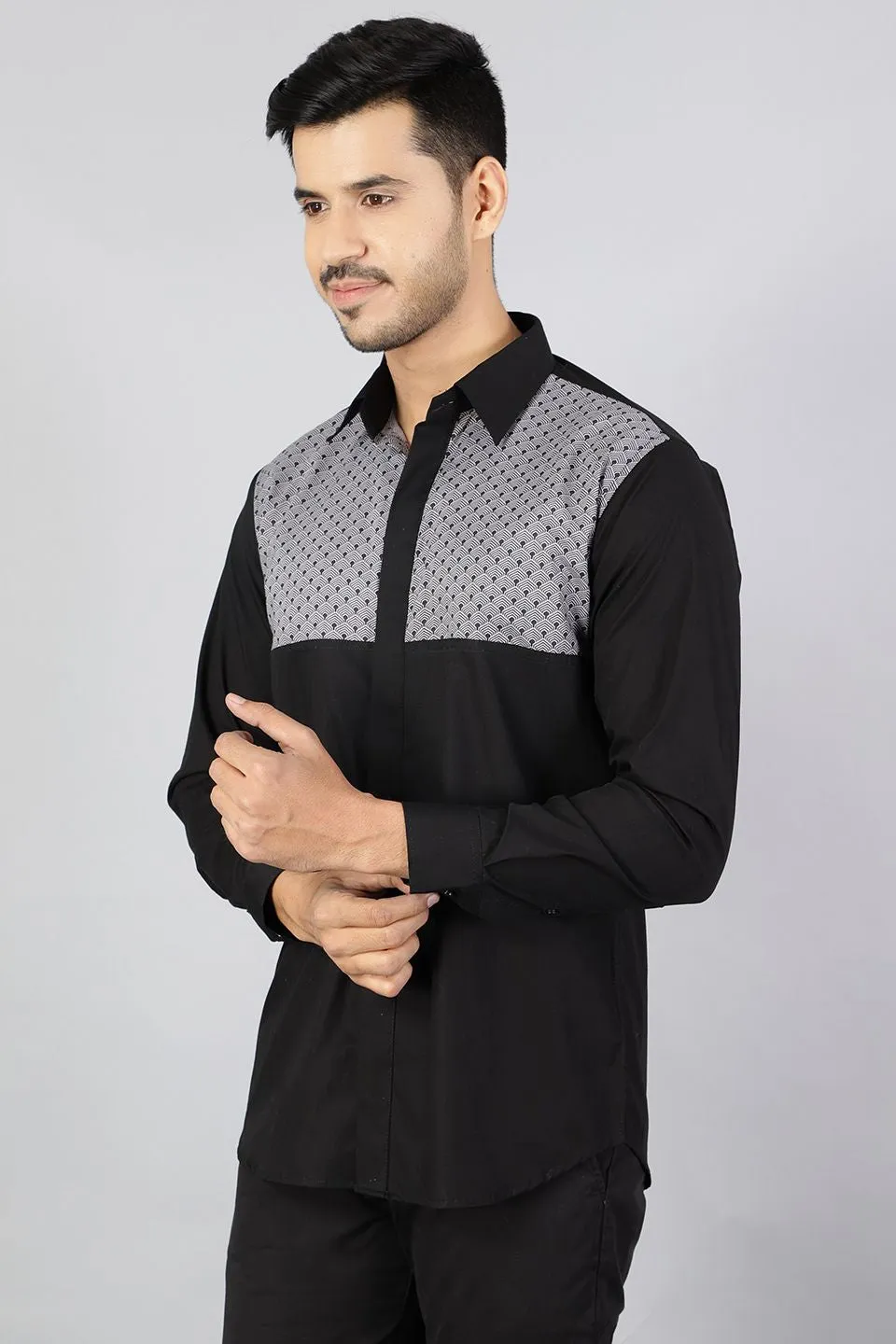 100% Premium Cotton Black Shirt