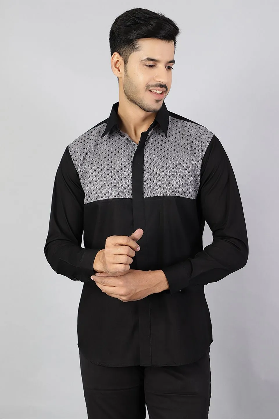 100% Premium Cotton Black Shirt