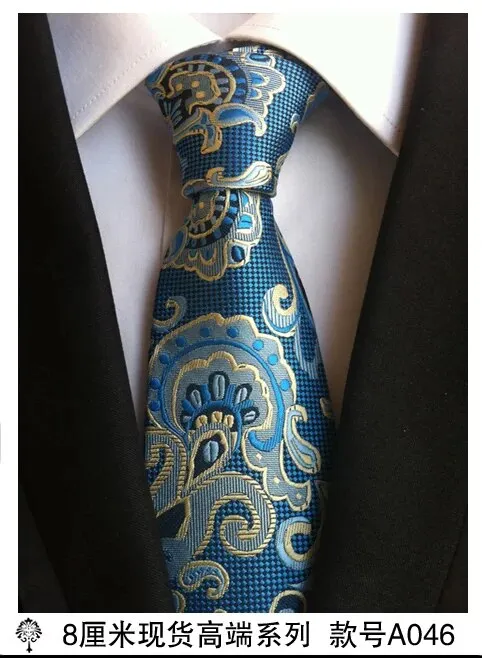 100% silk Thick cloth paisley tie for mens neckties designers fashion men ties 8cm navy and red striped tie wedding dress