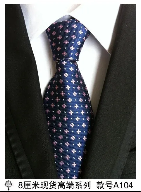 100% silk Thick cloth paisley tie for mens neckties designers fashion men ties 8cm navy and red striped tie wedding dress