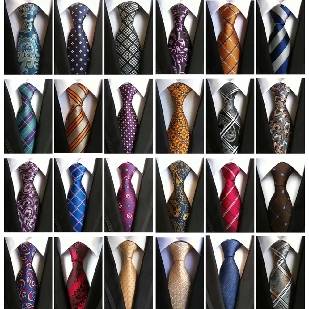 100% silk Thick cloth paisley tie for mens neckties designers fashion men ties 8cm navy and red striped tie wedding dress