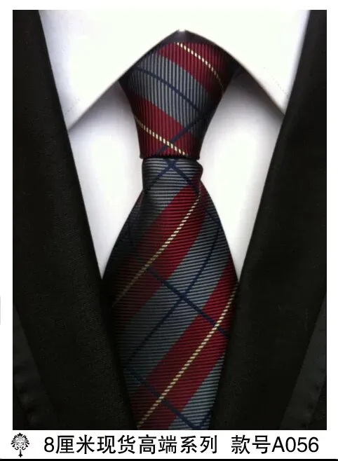 100% silk Thick cloth paisley tie for mens neckties designers fashion men ties 8cm navy and red striped tie wedding dress