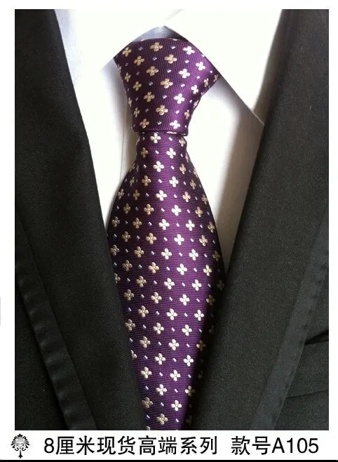 100% silk Thick cloth paisley tie for mens neckties designers fashion men ties 8cm navy and red striped tie wedding dress