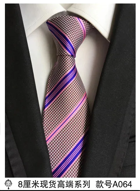100% silk Thick cloth paisley tie for mens neckties designers fashion men ties 8cm navy and red striped tie wedding dress