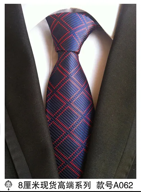 100% silk Thick cloth paisley tie for mens neckties designers fashion men ties 8cm navy and red striped tie wedding dress