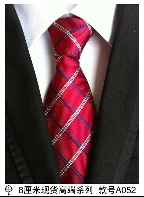 100% silk Thick cloth paisley tie for mens neckties designers fashion men ties 8cm navy and red striped tie wedding dress