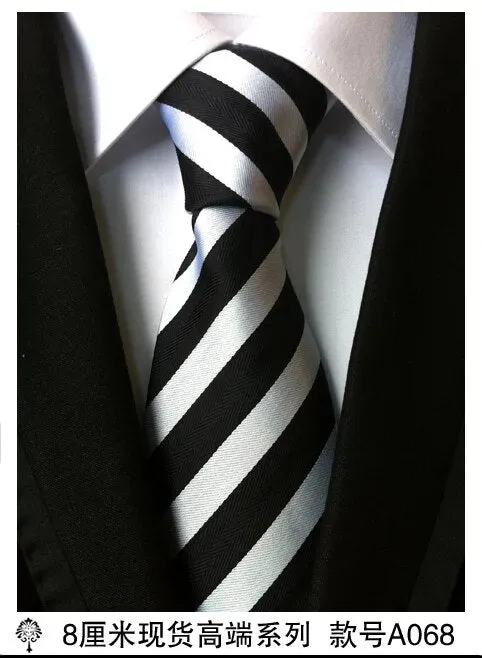 100% silk Thick cloth paisley tie for mens neckties designers fashion men ties 8cm navy and red striped tie wedding dress