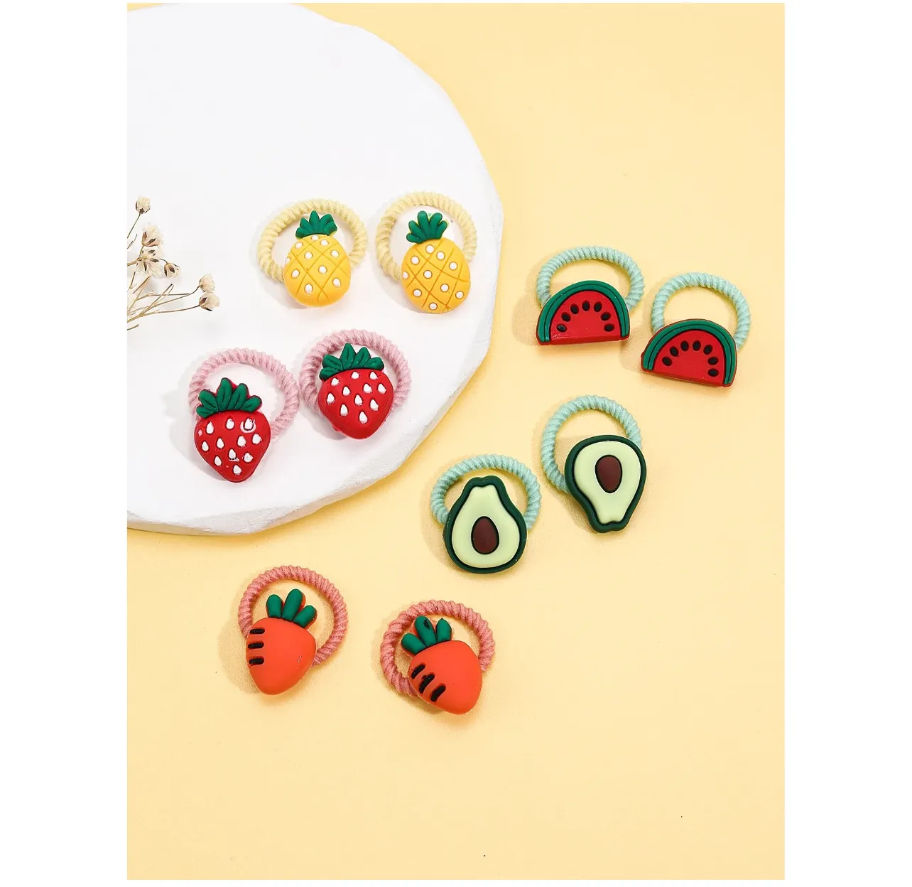 10pcs Baby Girls' Fruit Decor