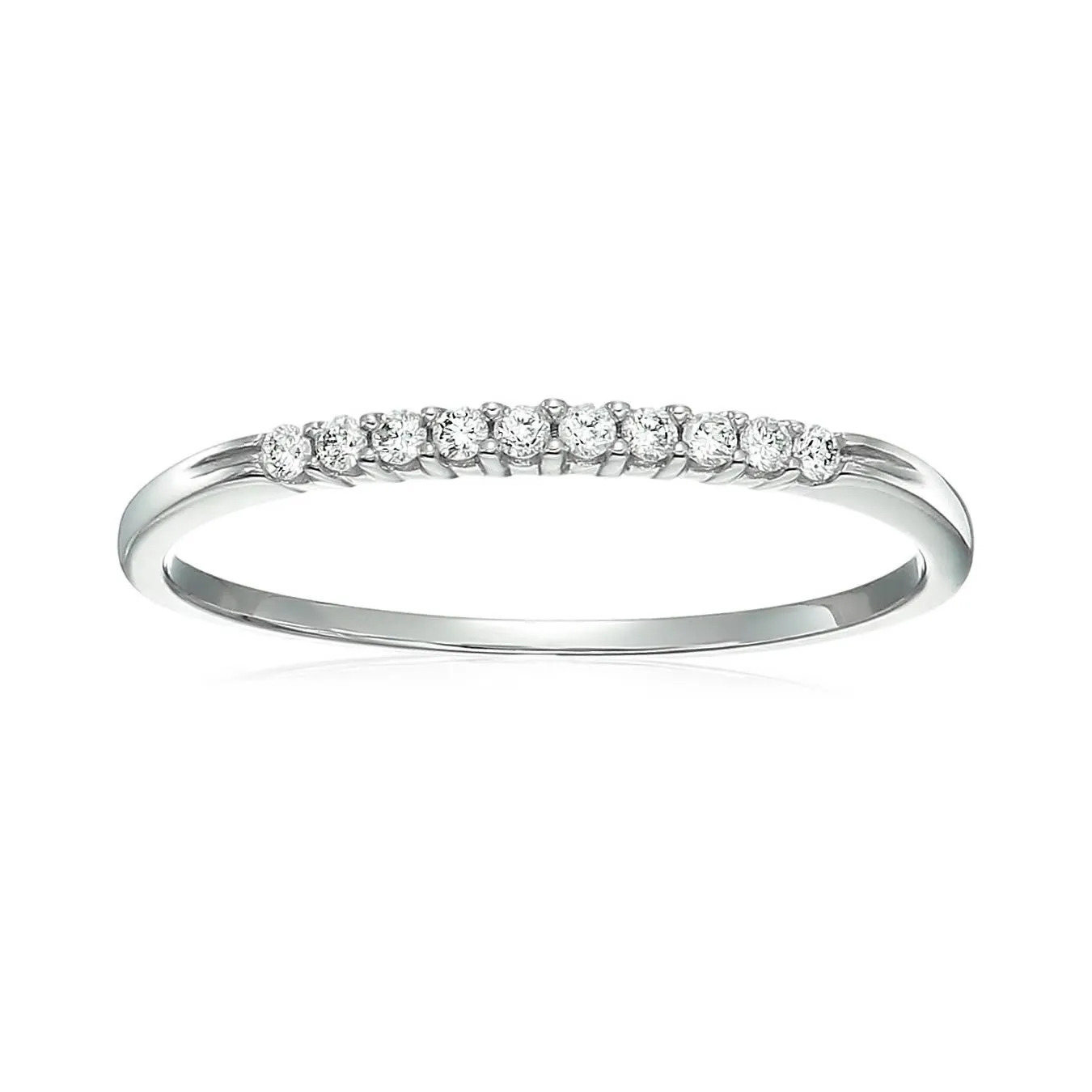 1/10 cttw Petite Diamond Wedding Band in 10k Gold