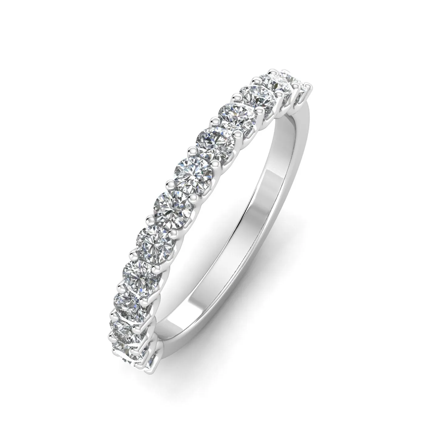 1.25 Carat TW Diamond Wedding Band in 14k White Gold