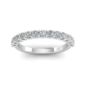1.25 Carat TW Diamond Wedding Band in 14k White Gold