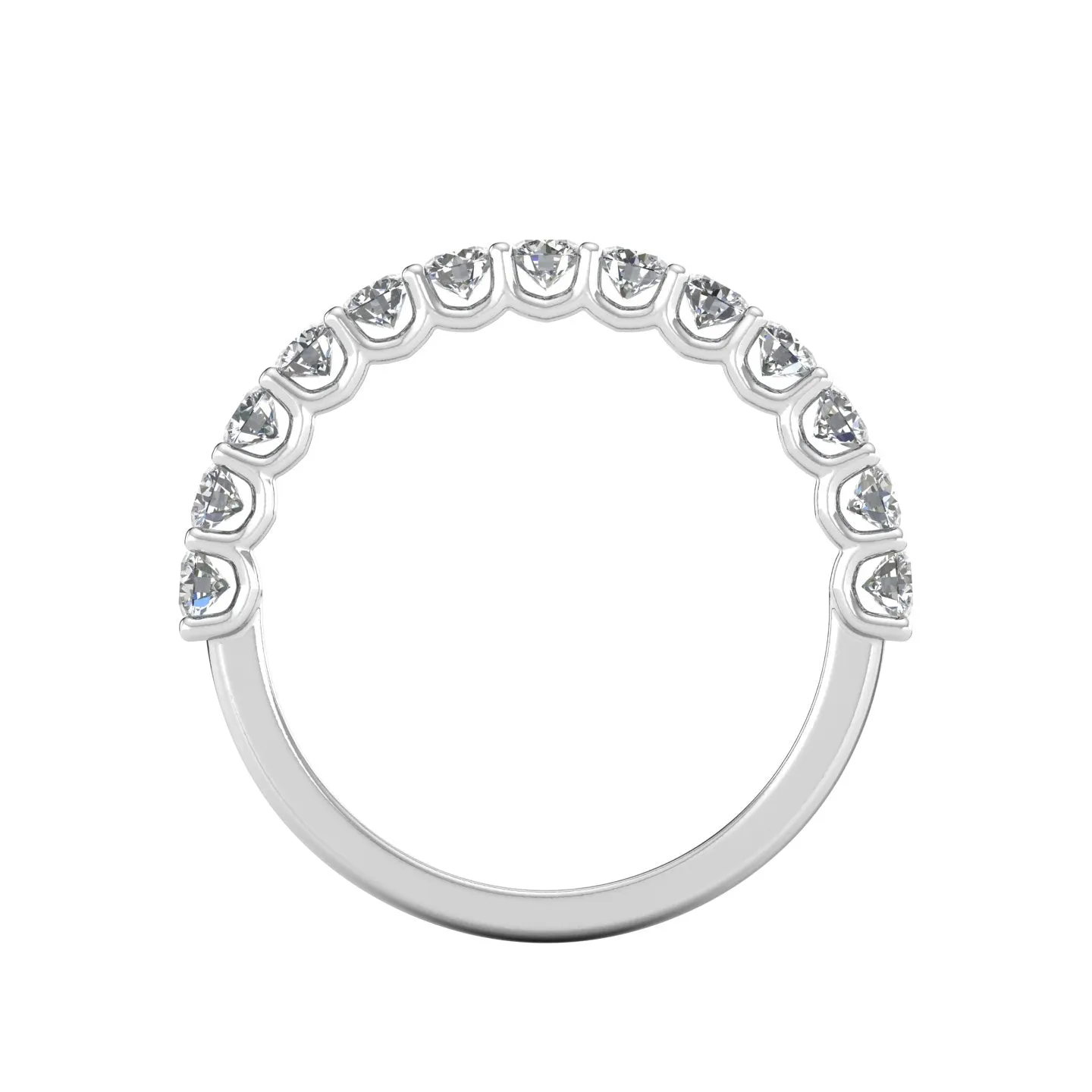 1.25 Carat TW Diamond Wedding Band in 14k White Gold