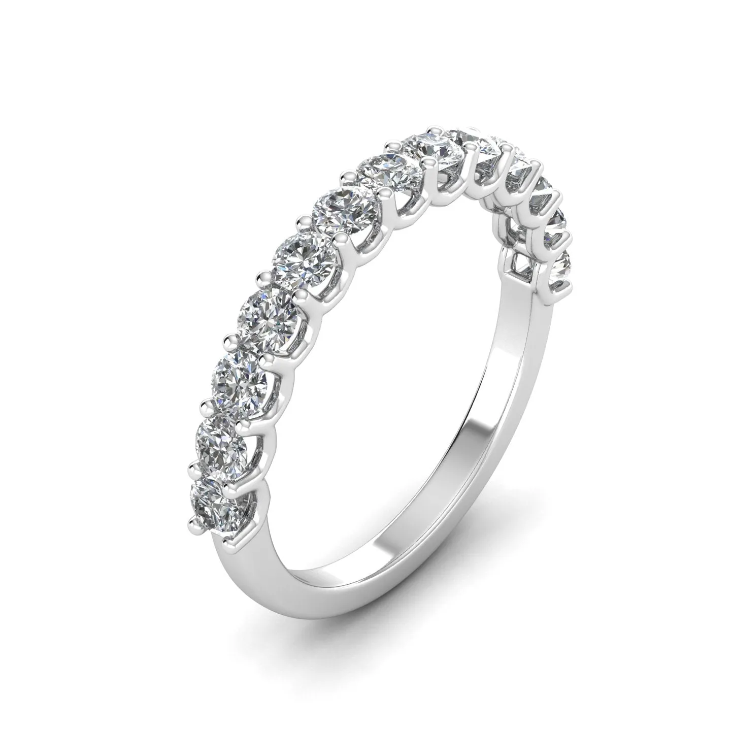 1.25 Carat TW Diamond Wedding Band in 14k White Gold