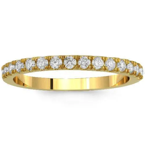 14K Solid Yellow Gold Womens Diamond Wedding Ring Band 0.50 Ctw