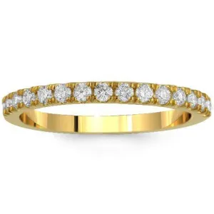 14K Solid Yellow Gold Womens Diamond Wedding Ring Band 0.50 Ctw