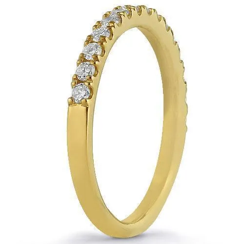 14K Solid Yellow Gold Womens Diamond Wedding Ring Band 0.50 Ctw