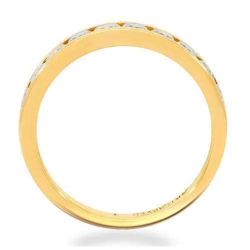 14K Solid Yellow Gold Womens Diamond Wedding Ring Band 1.10 Ctw