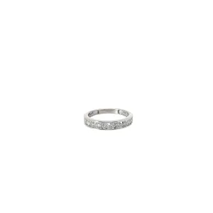 14K WHITE GOLD 1 CT G SI2 14 DIAMOND CHANNEL SET WEDDING BAND SIZE 7 1/4
