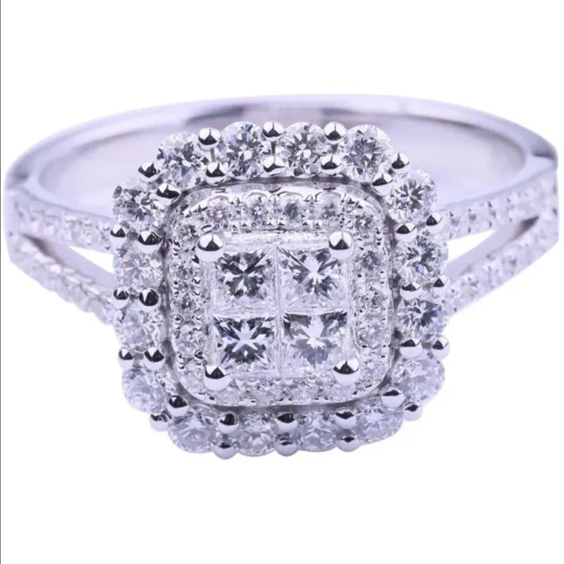 1.5 Carat Round Cut Diamond  Ring White Gold Women Bridal Jewelry