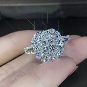 1.5 Carat Round Cut Diamond  Ring White Gold Women Bridal Jewelry