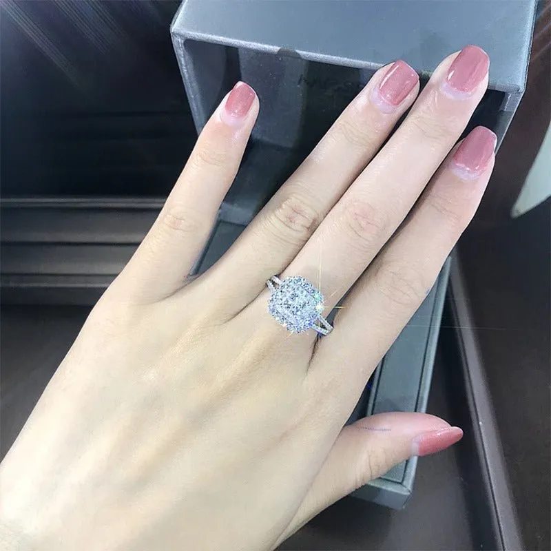 1.5 Carat Round Cut Diamond  Ring White Gold Women Bridal Jewelry