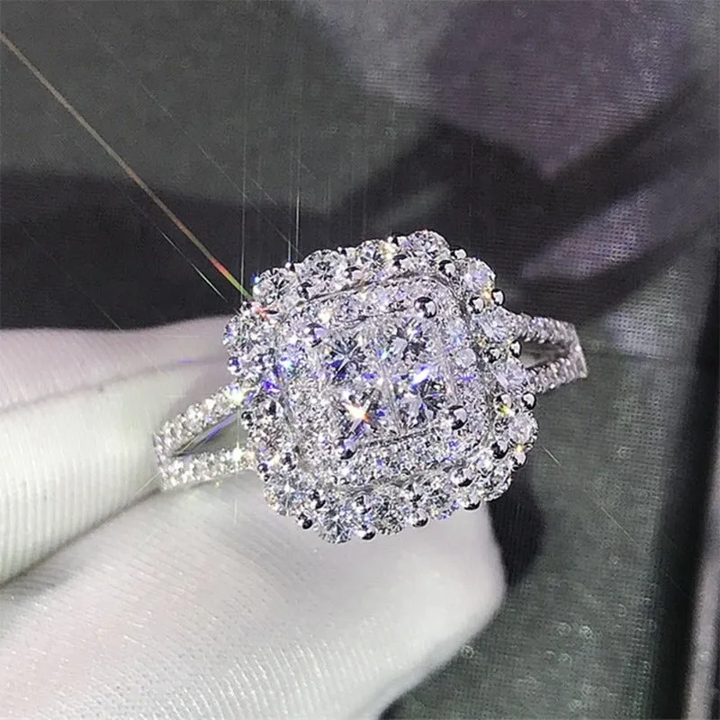 1.5 Carat Round Cut Diamond  Ring White Gold Women Bridal Jewelry