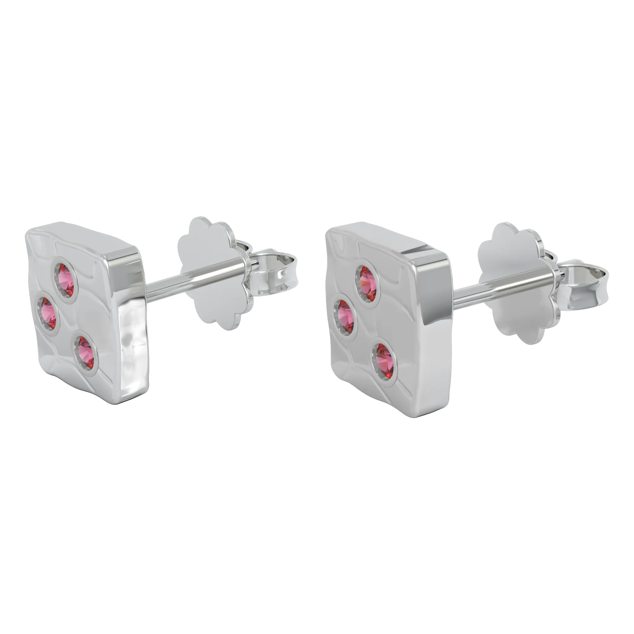 18K Gold Square Studs