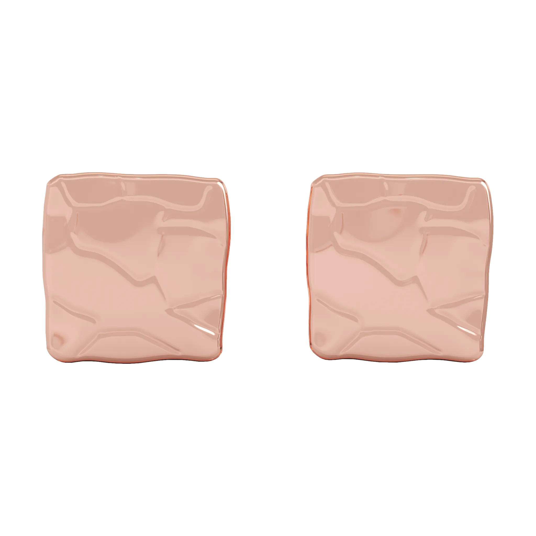 18K Gold Square Studs