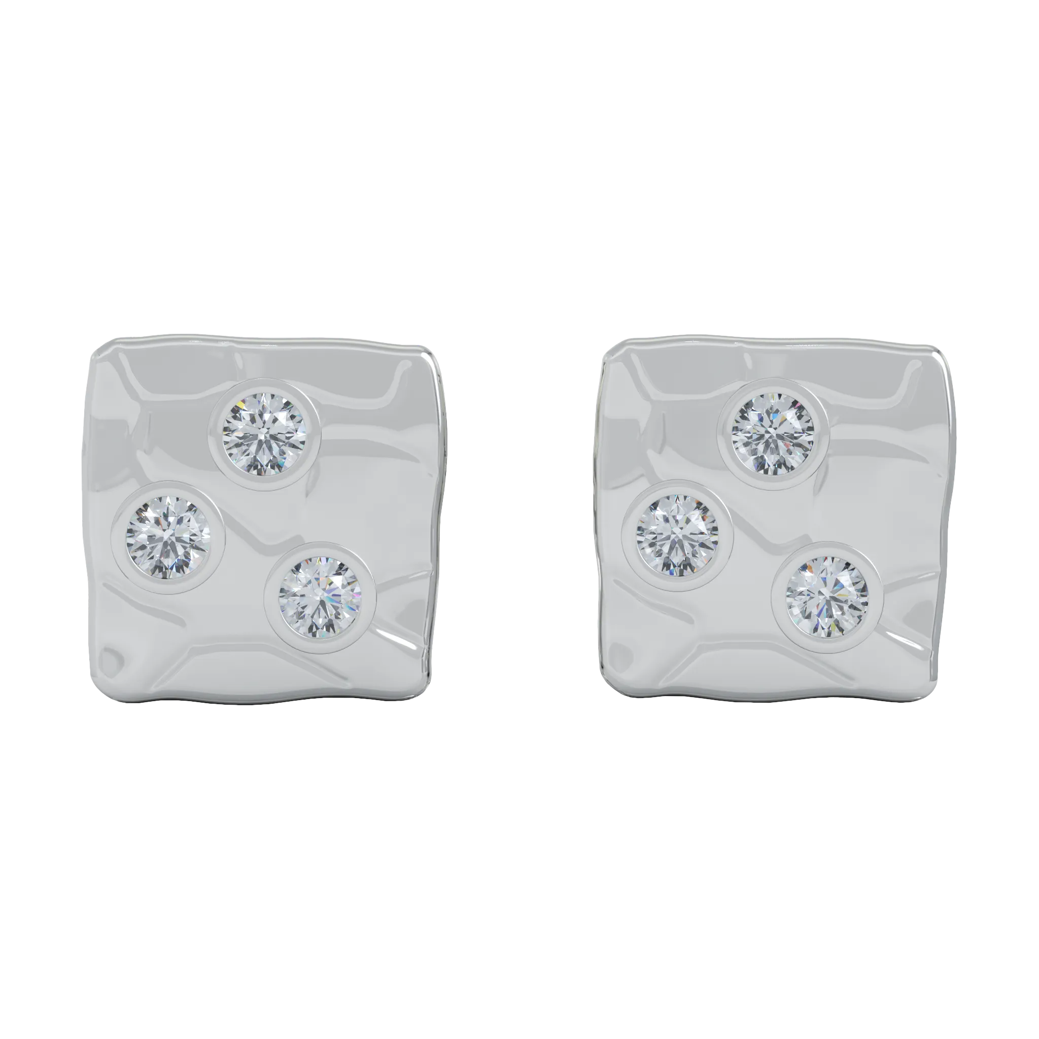 18K Gold Square Studs