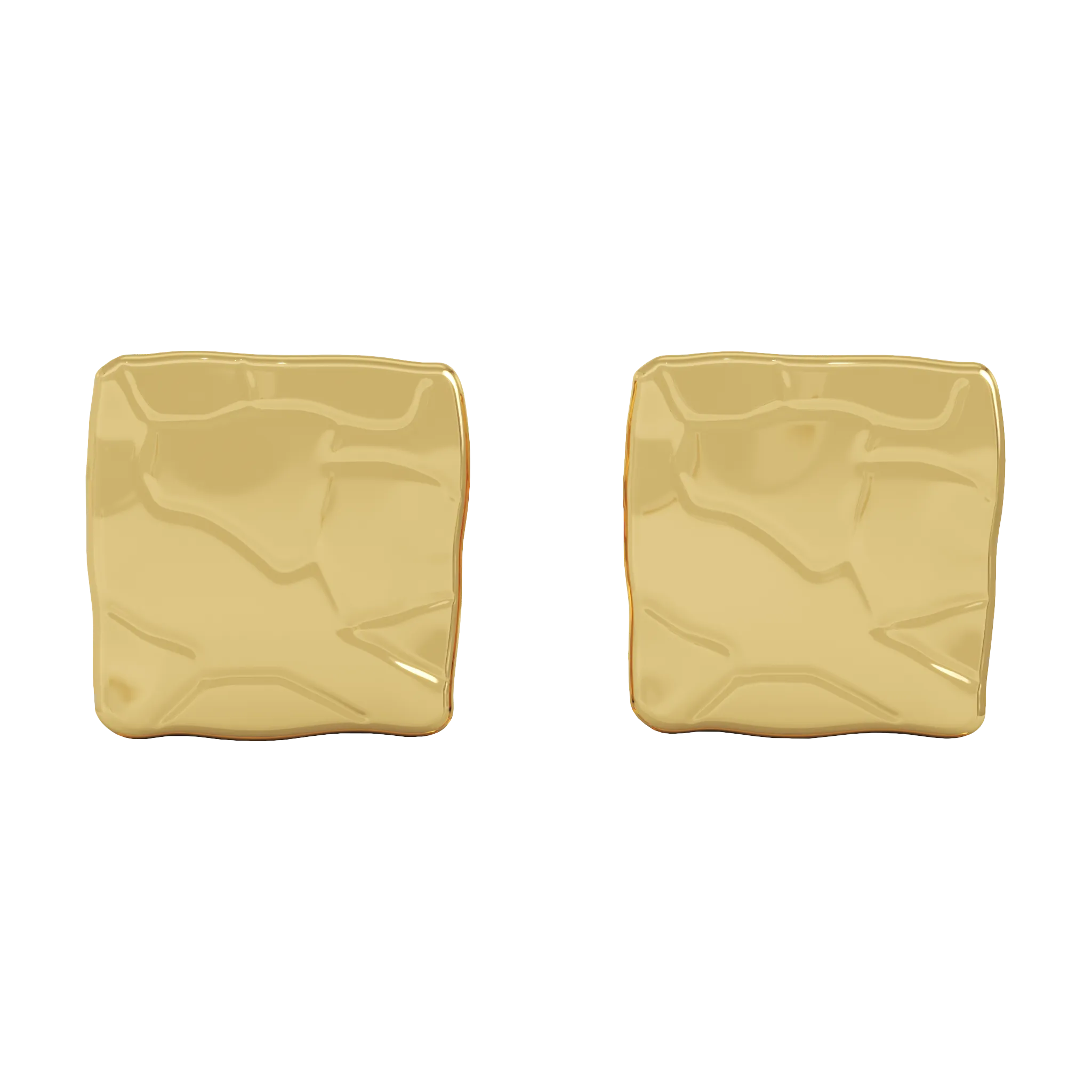 18K Gold Square Studs