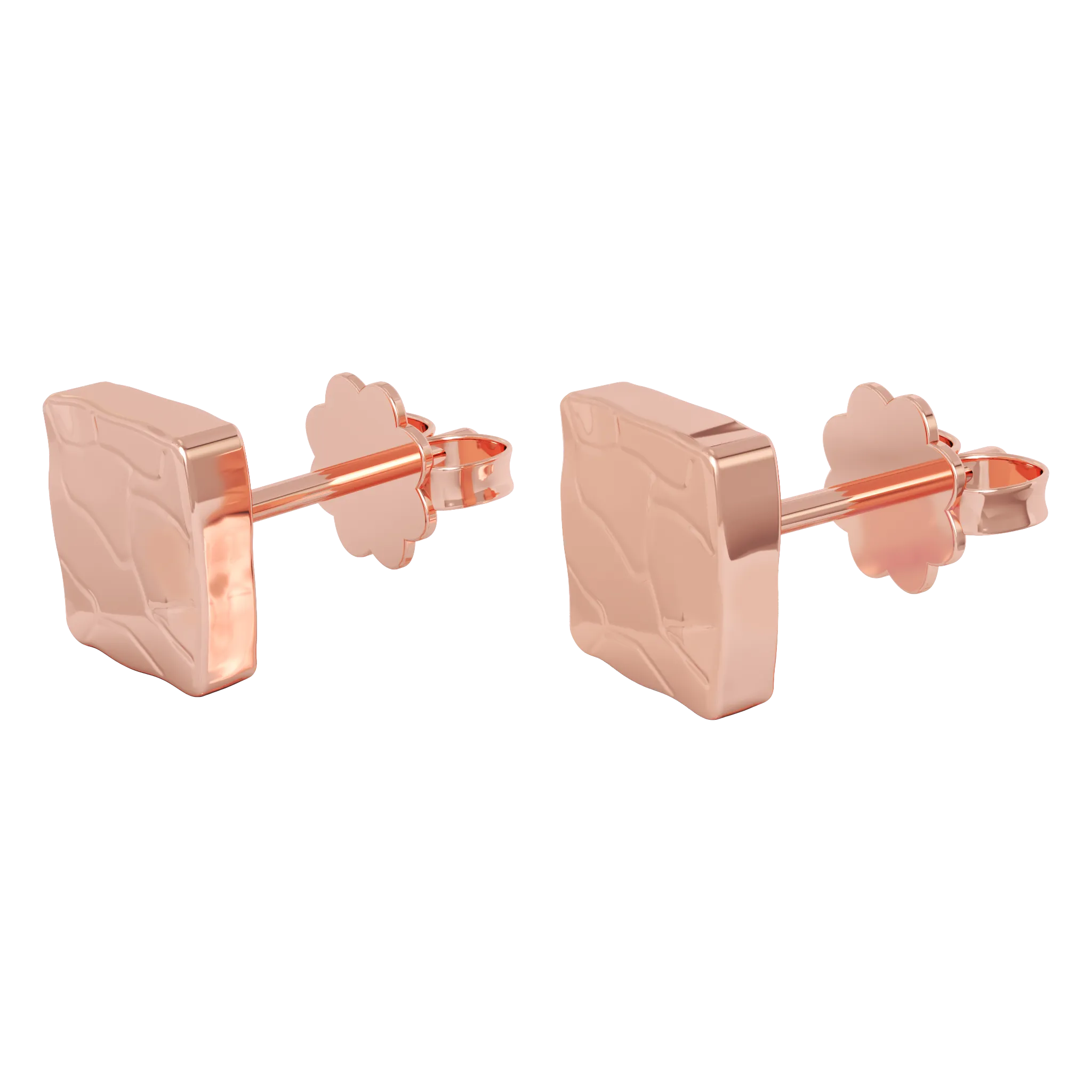 18K Gold Square Studs