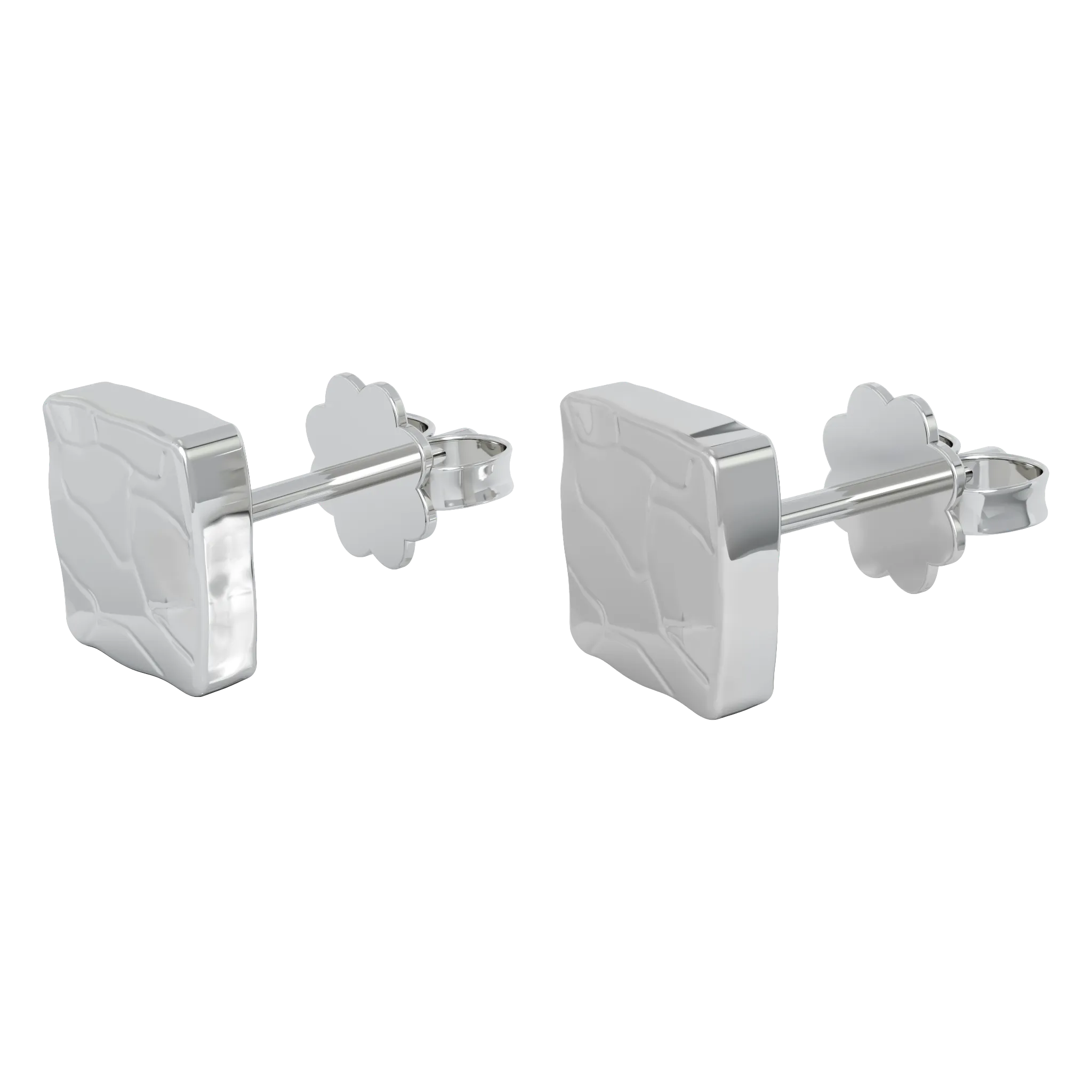 18K Gold Square Studs