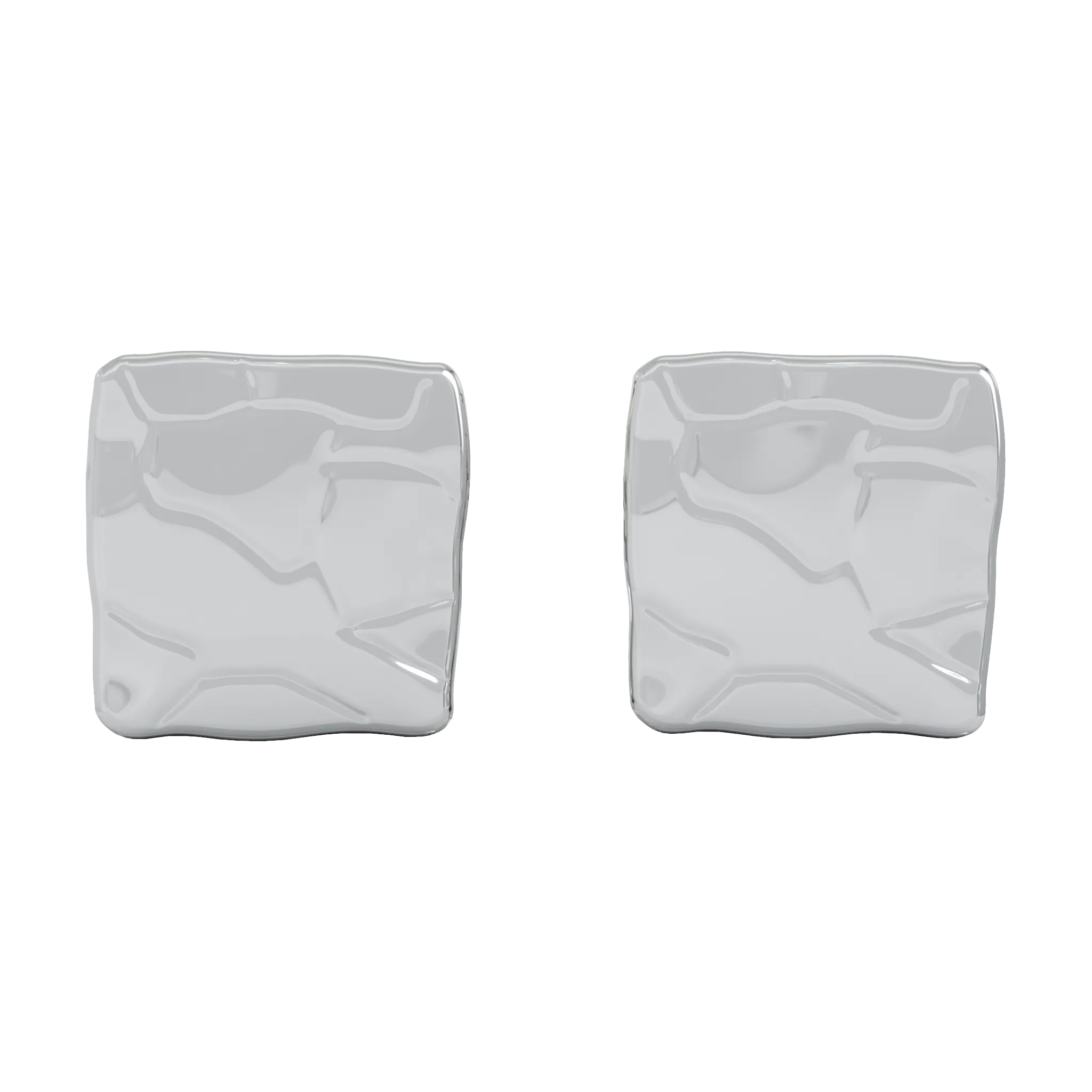 18K Gold Square Studs