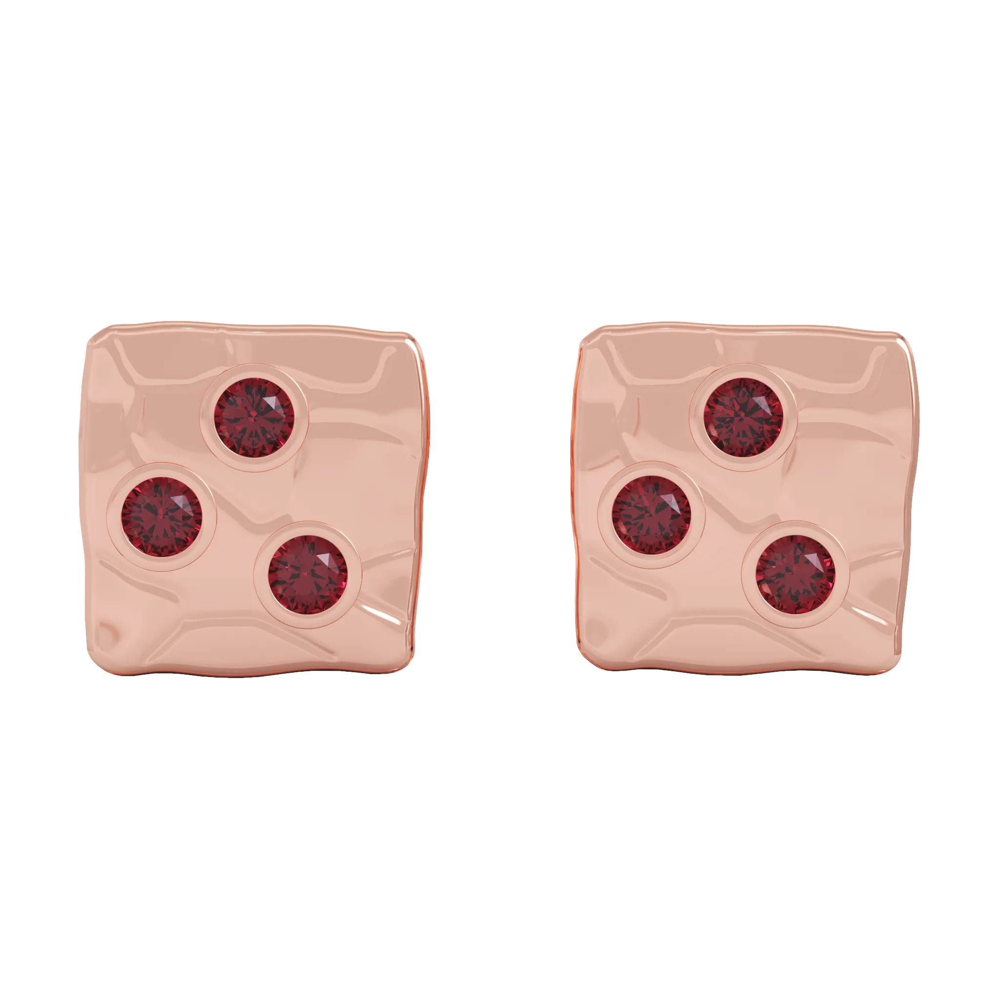 18K Gold Square Studs