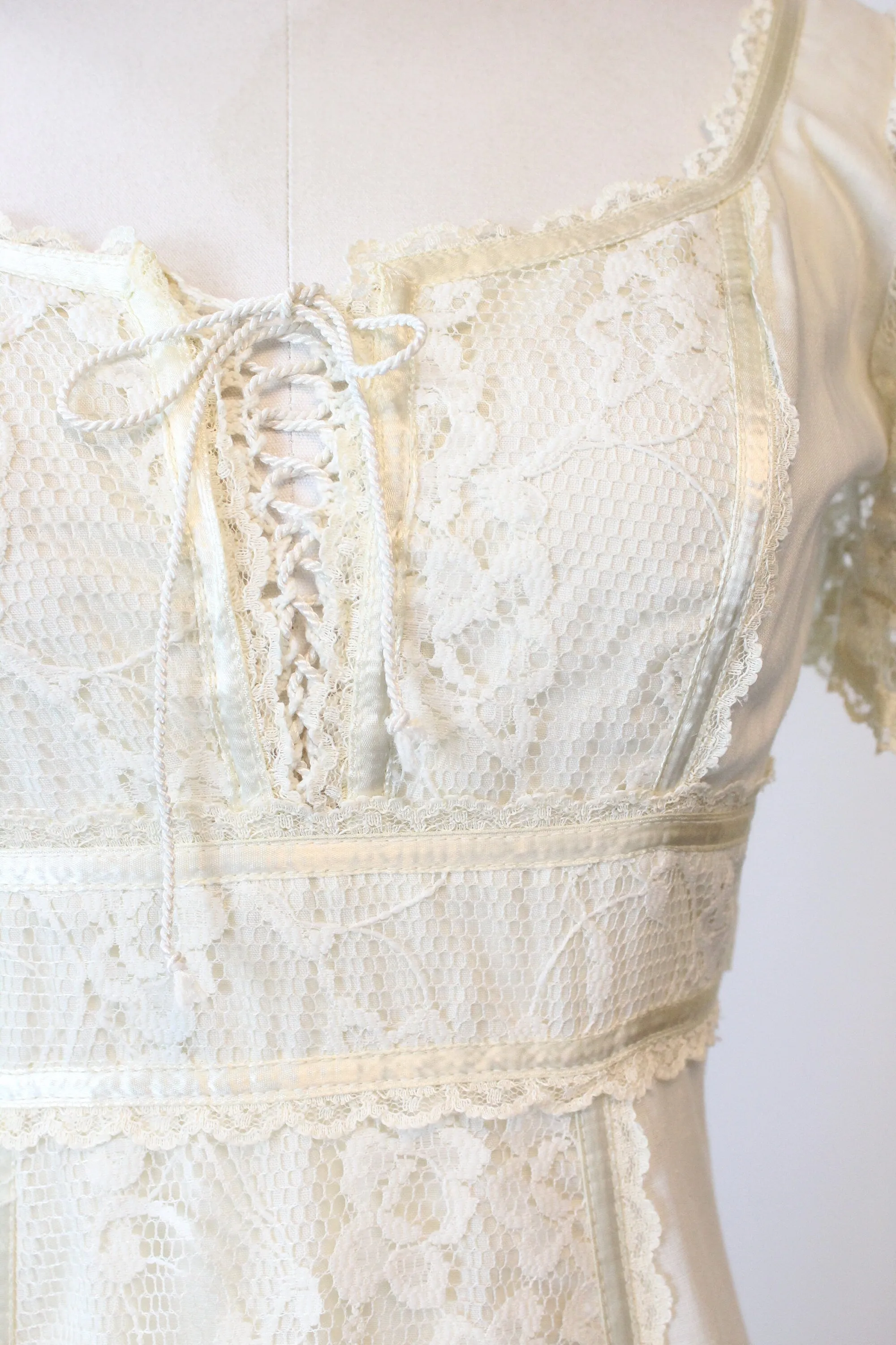 1970s Gunne Sax style CORSET maxi dress xxs | new spring summer