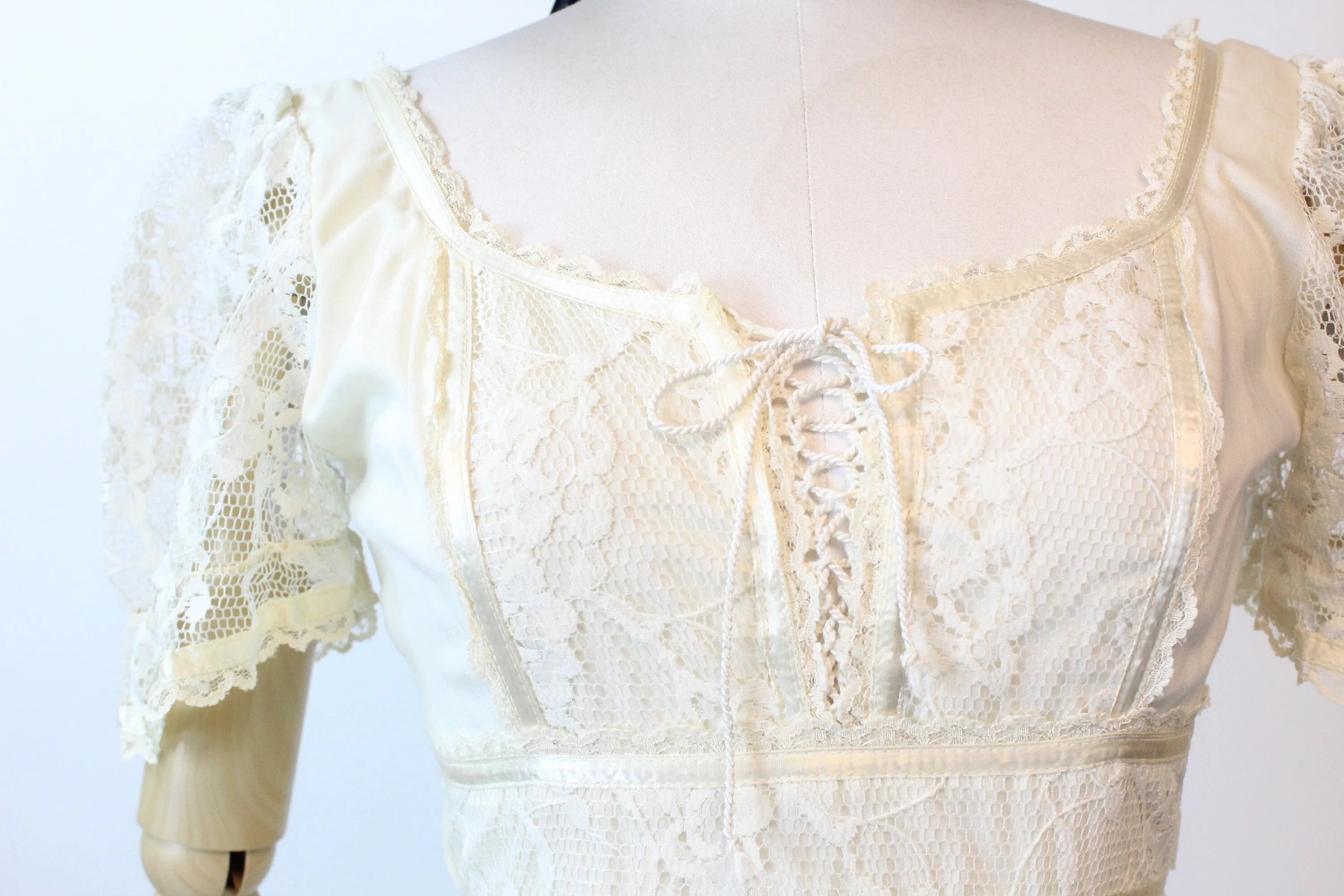 1970s Gunne Sax style CORSET maxi dress xxs | new spring summer