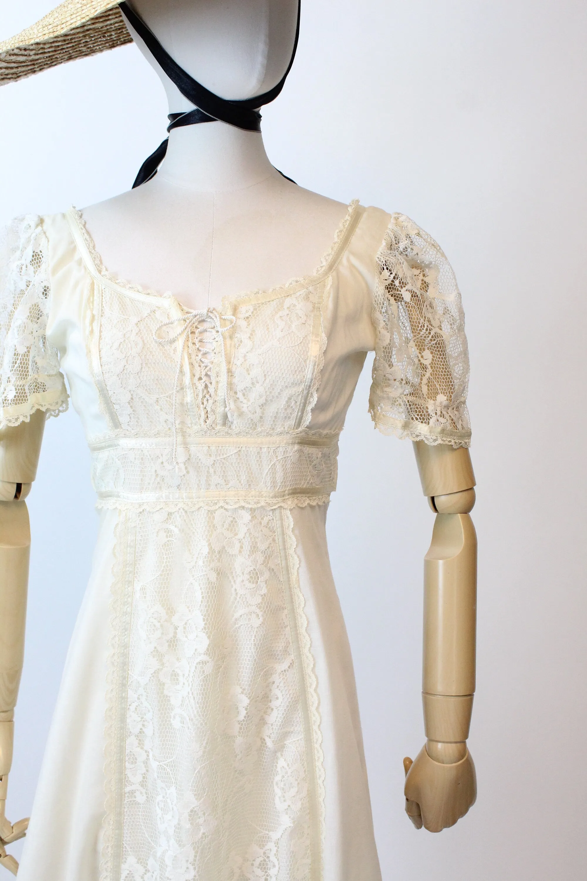 1970s Gunne Sax style CORSET maxi dress xxs | new spring summer