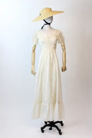 1970s Gunne Sax style CORSET maxi dress xxs | new spring summer