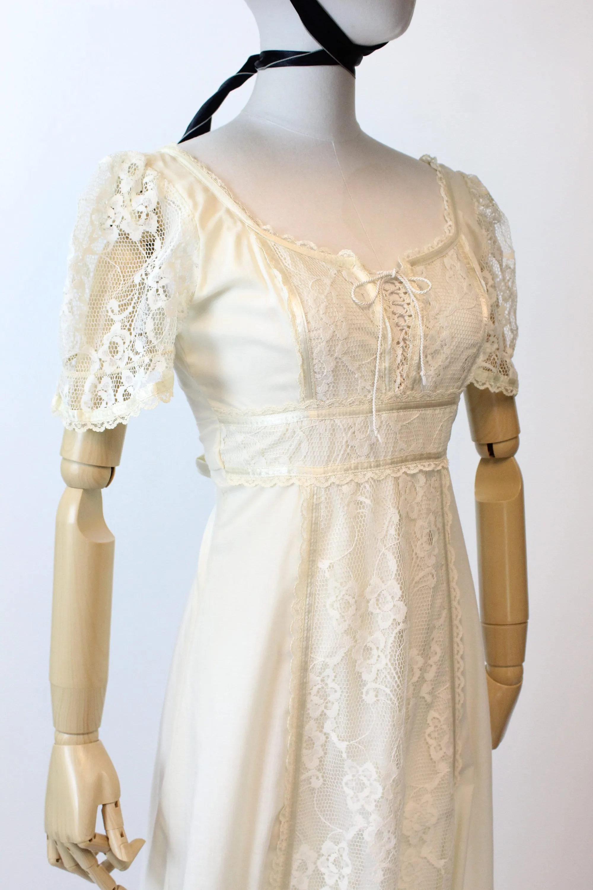 1970s Gunne Sax style CORSET maxi dress xxs | new spring summer