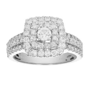 2 cttw Diamond Bridal Ring Set in 14K White Gold