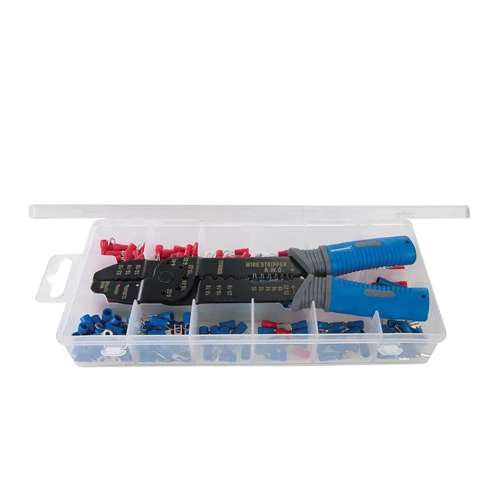 271Pc Electricians Crimping Tool & Crimper Set Silverline 457054 - Wire Terminal Kit