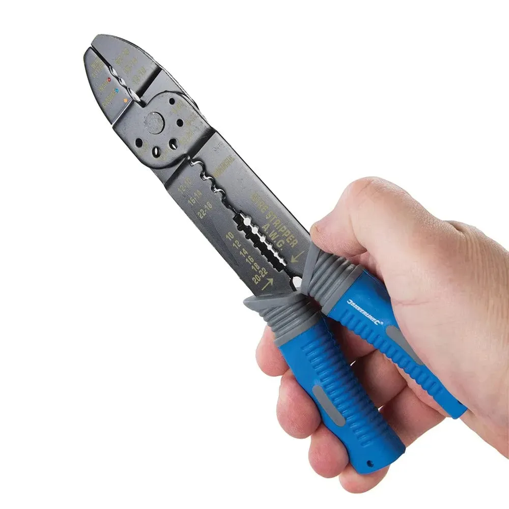 271Pc Electricians Crimping Tool & Crimper Set Silverline 457054 - Wire Terminal Kit