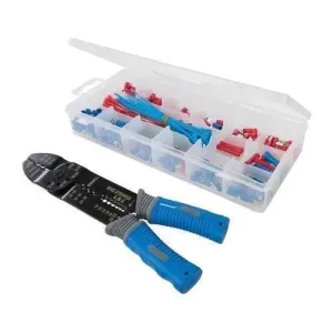 271Pc Electricians Crimping Tool & Crimper Set Silverline 457054 - Wire Terminal Kit