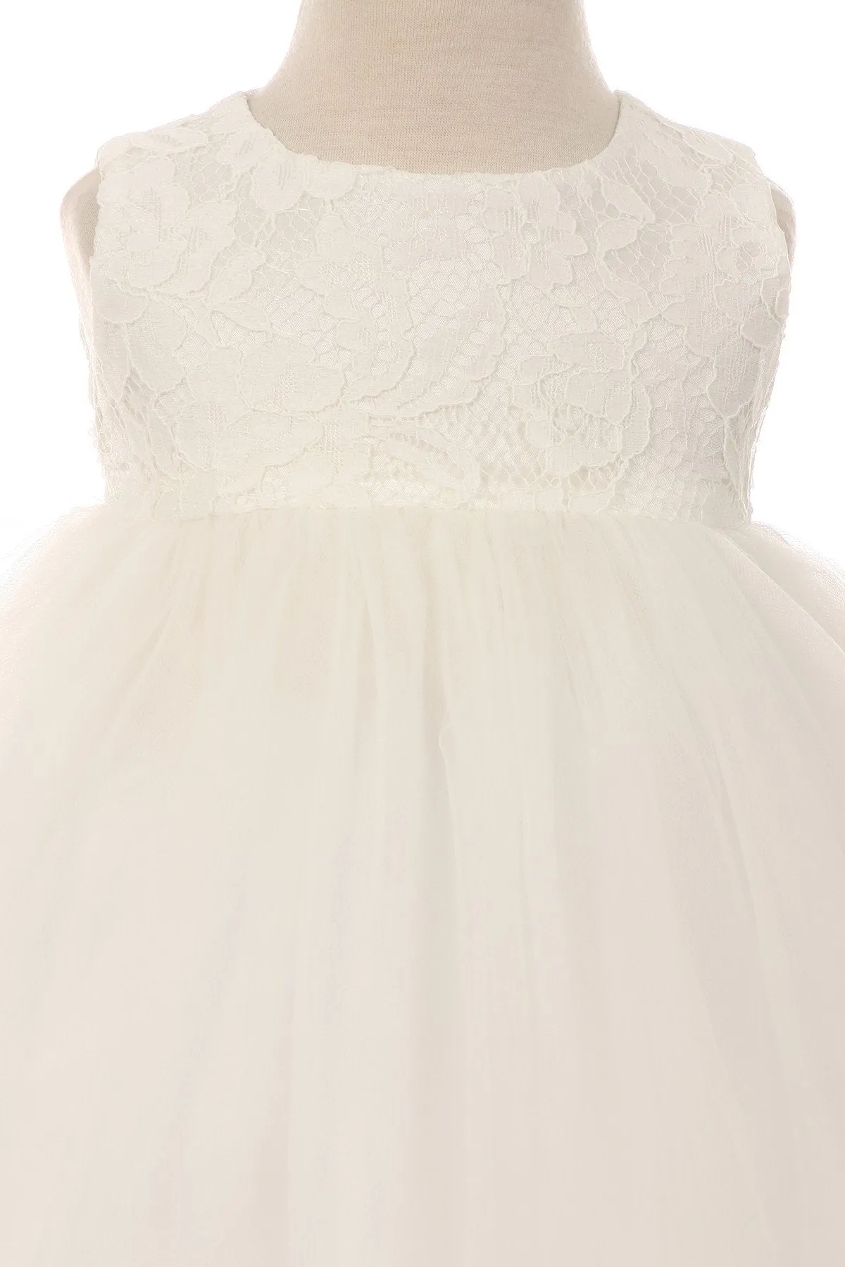 414B Lace Illusion Baby Dress