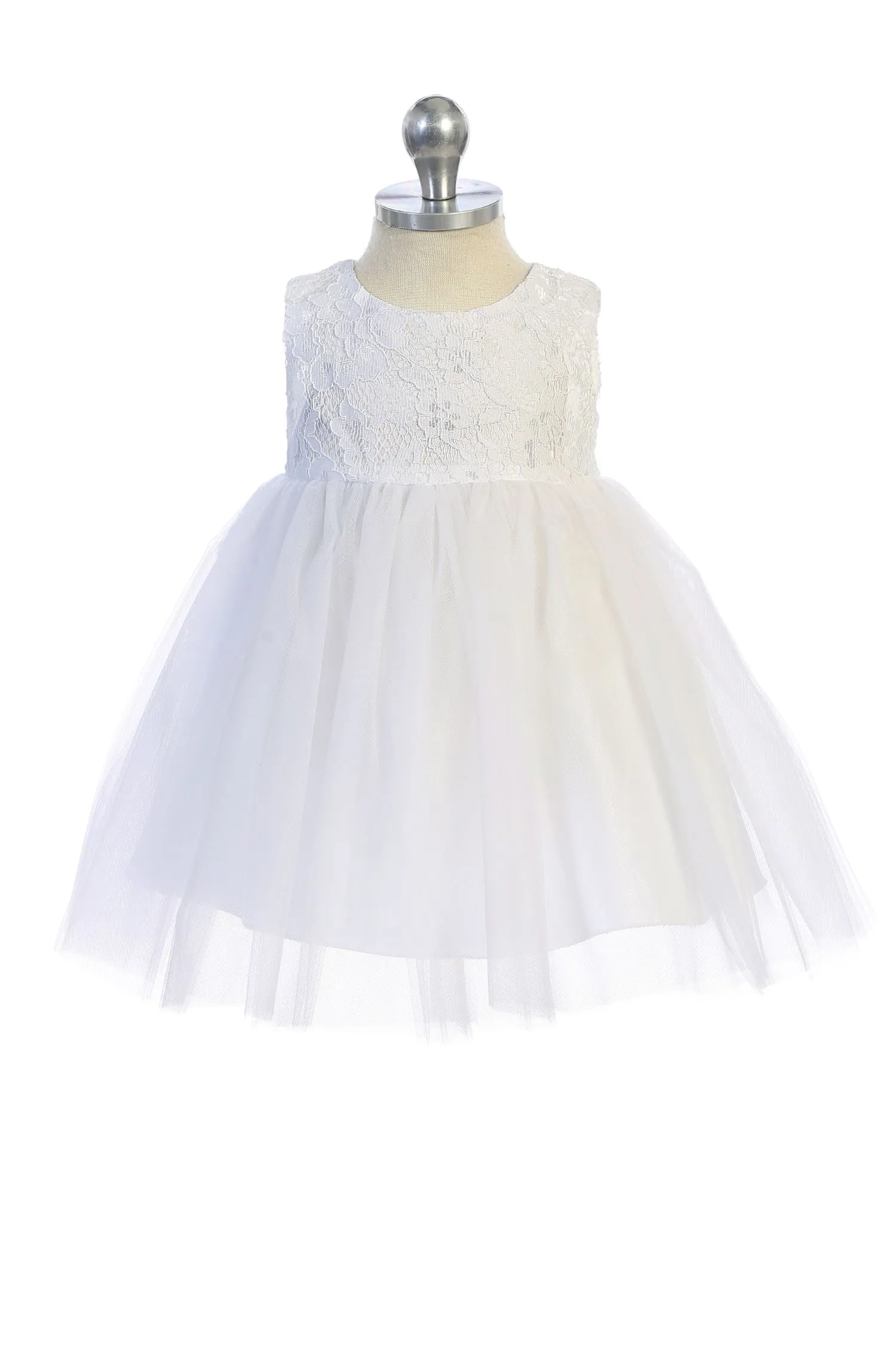 414B Lace Illusion Baby Dress