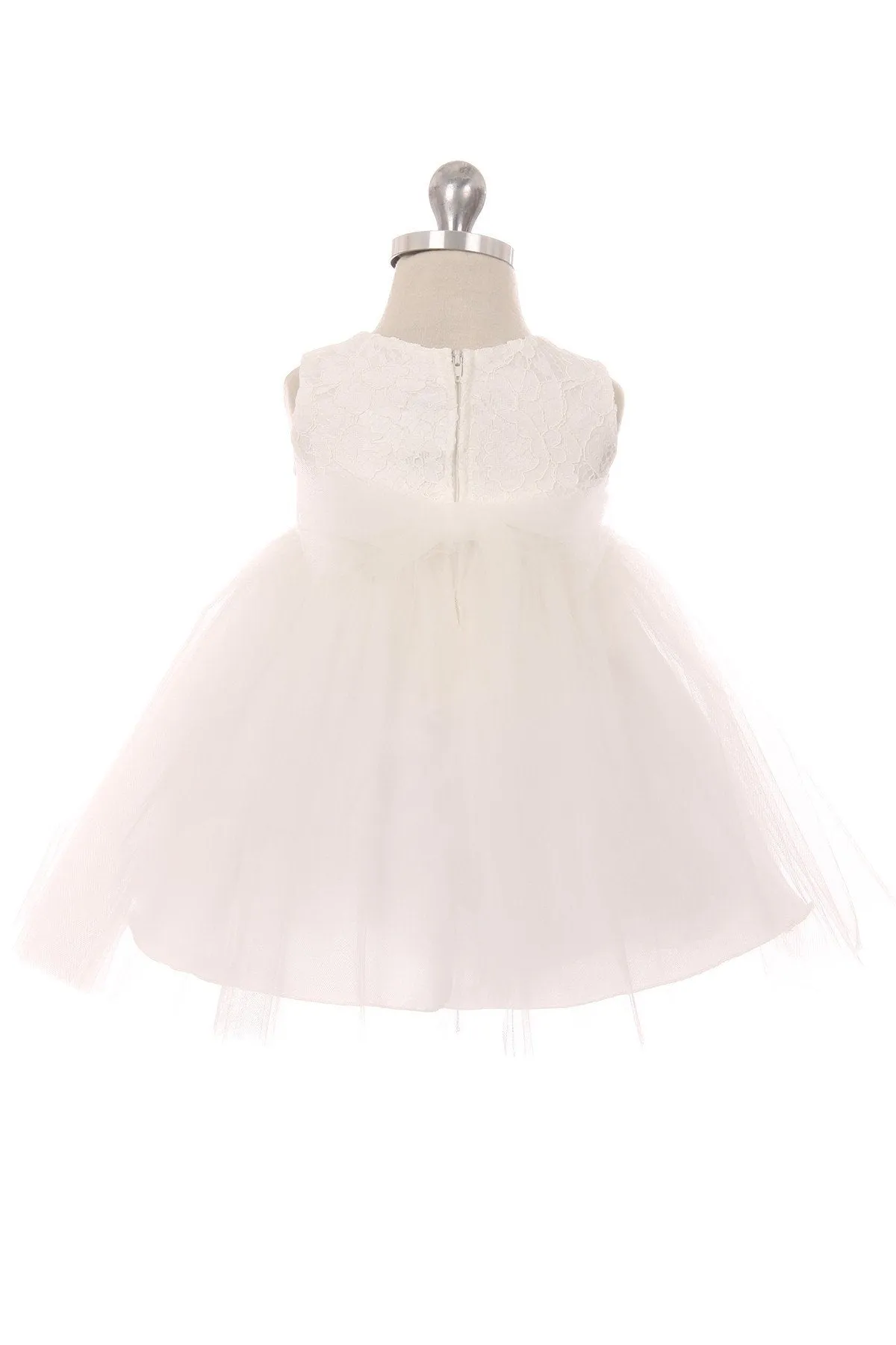 414B Lace Illusion Baby Dress